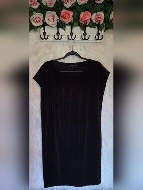 Willow & Thread Black Knit Mini Dress
